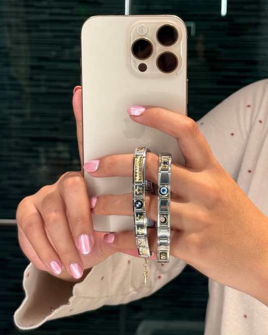 Brazalete estrellas silver & gold