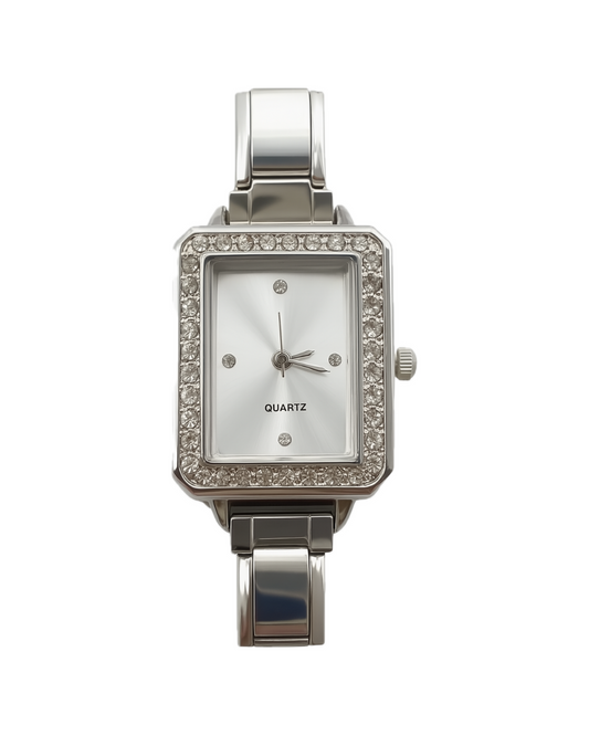 Bedazzlled Silver Italian Watch