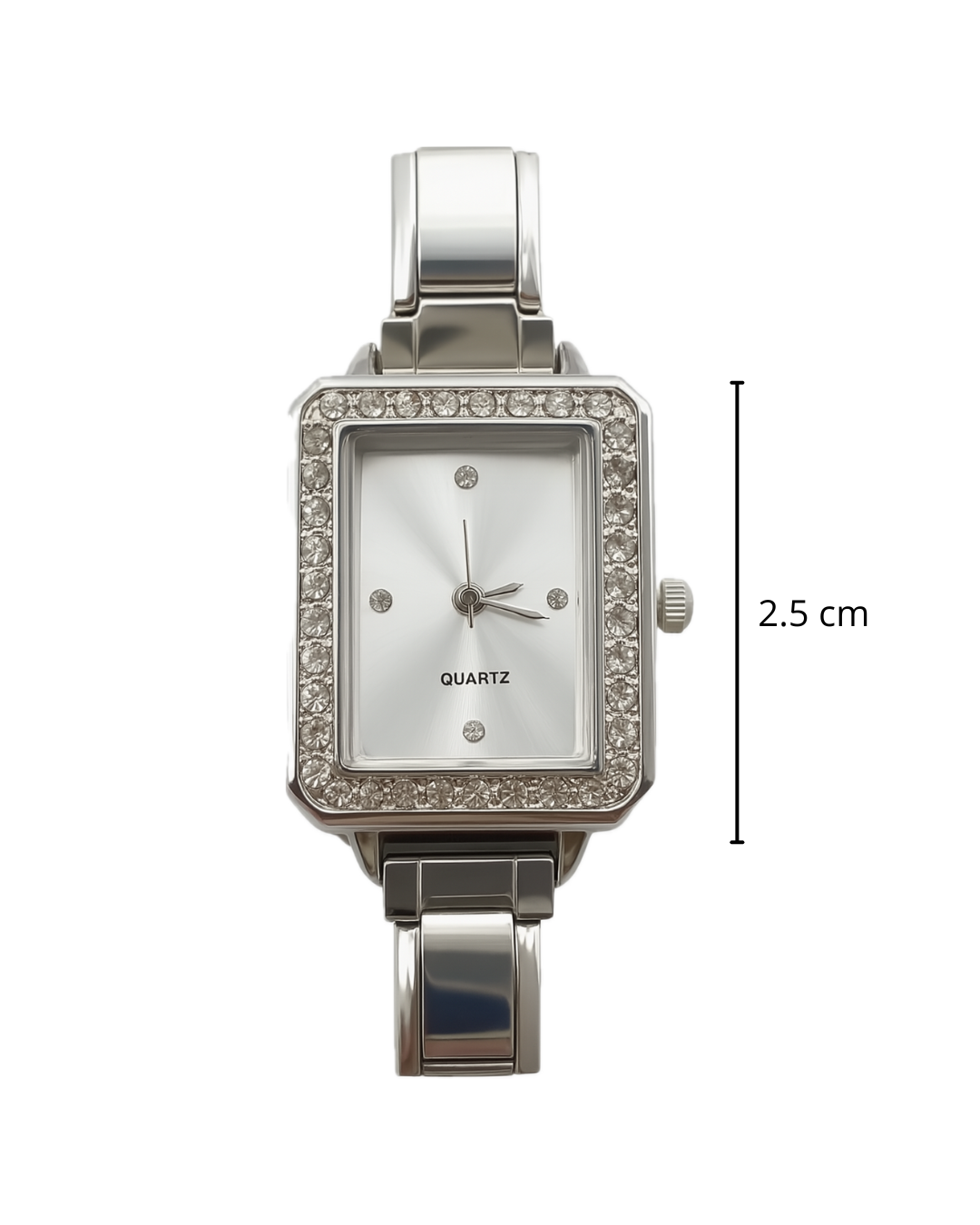 Italian Watch Square Silver