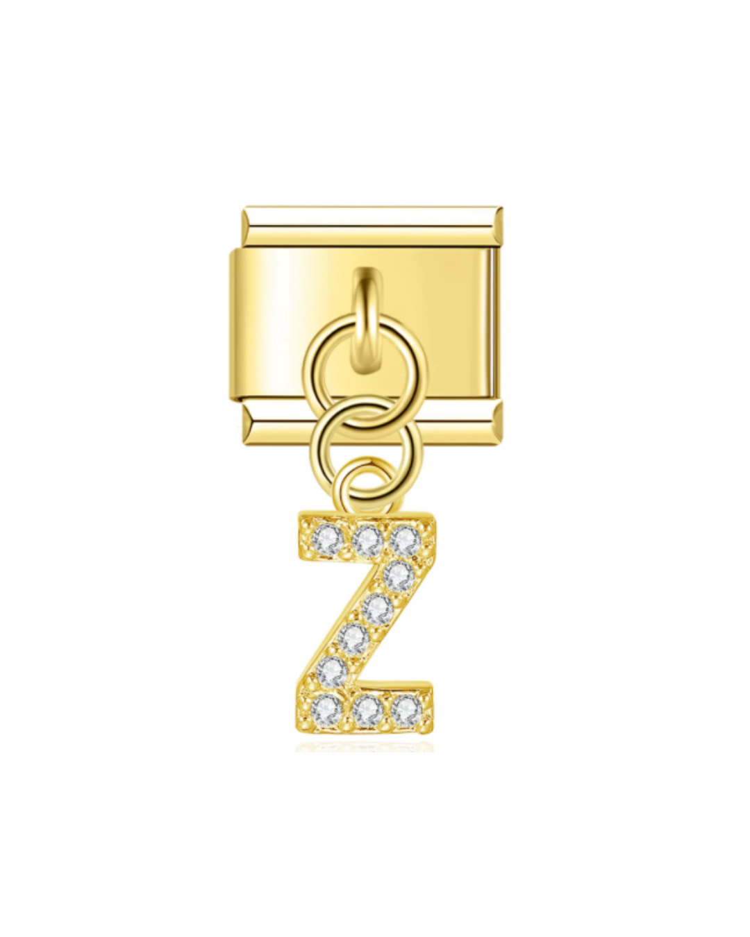 Colgante letras circonia golden