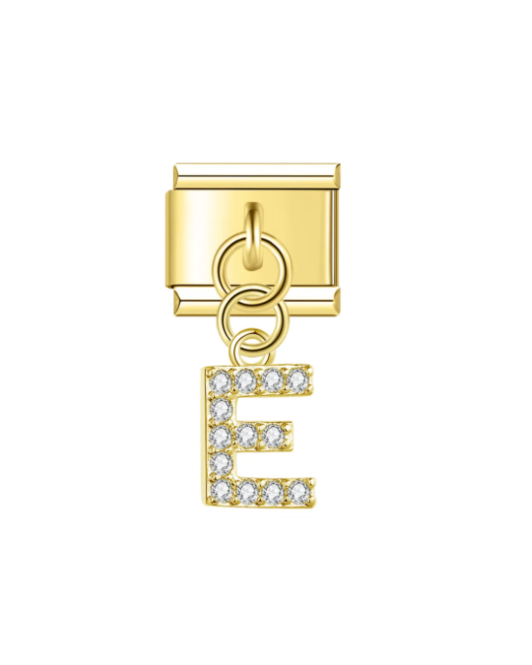 Colgante letras circonia golden