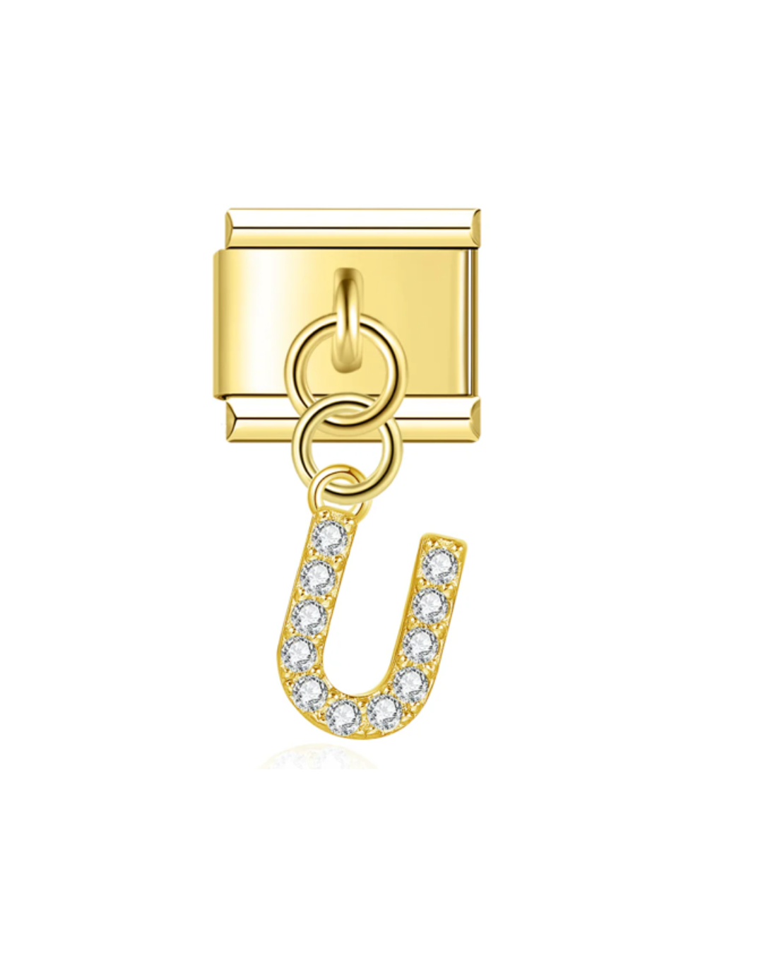 Colgante letras circonia golden