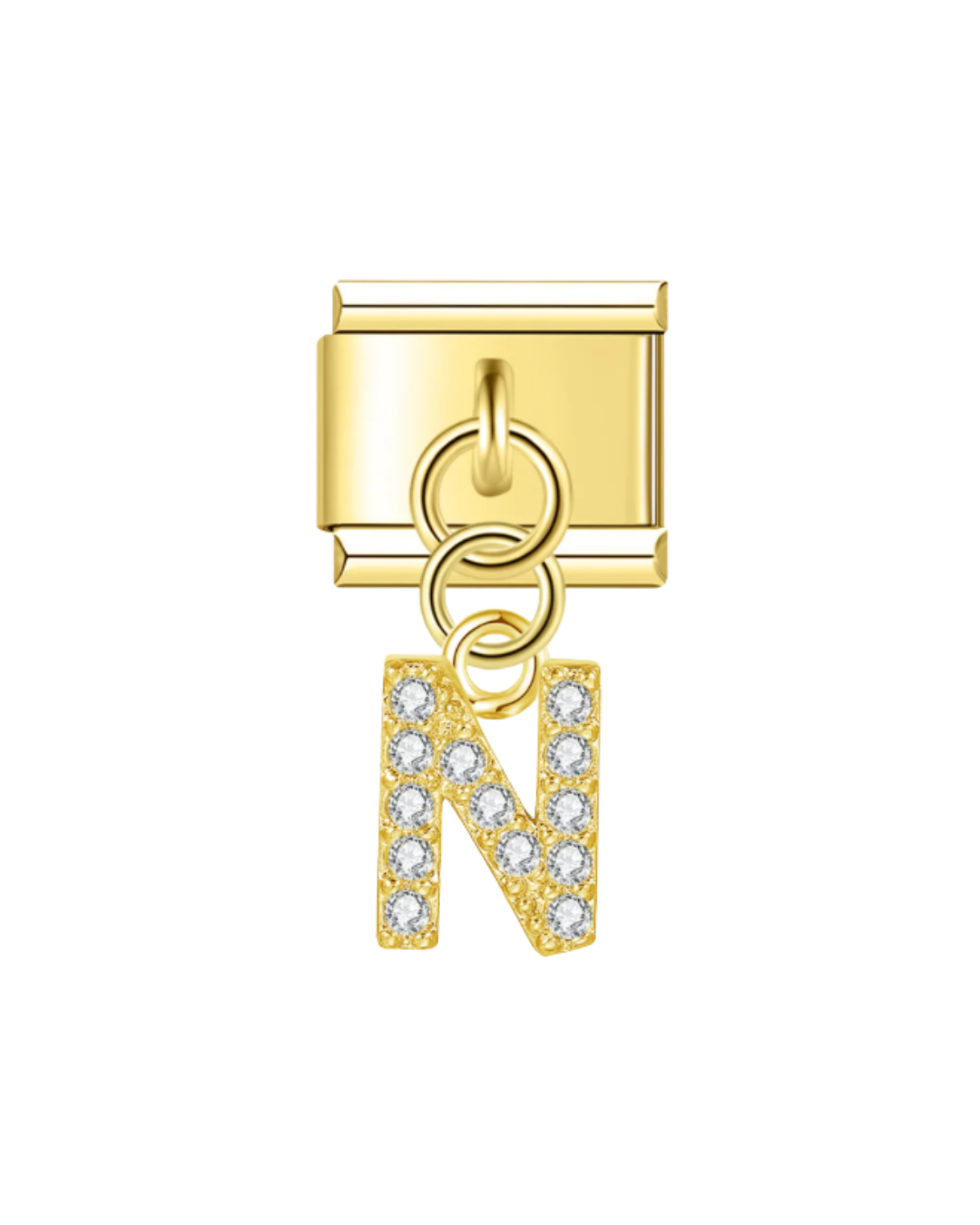 Colgante letras circonia golden