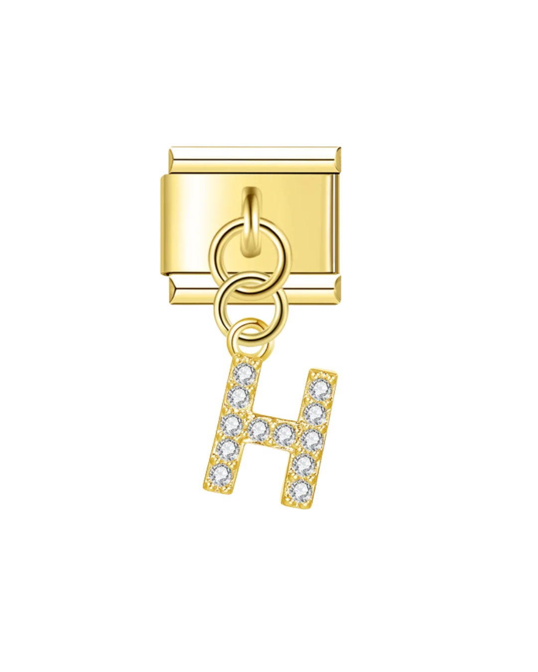 Colgante letras circonia golden