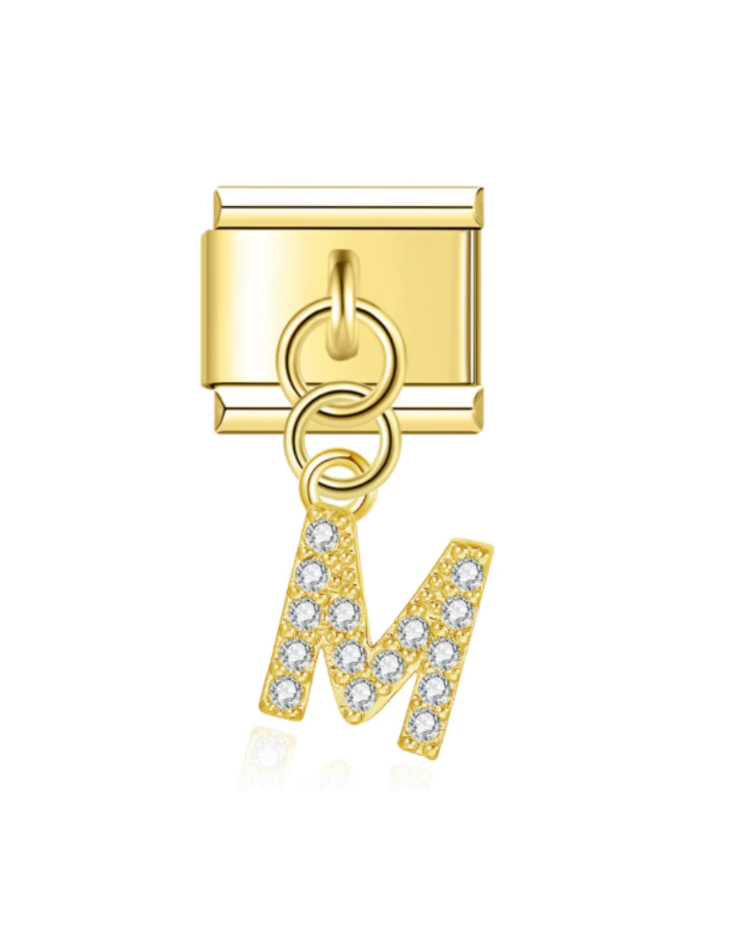 Colgante letras circonia golden