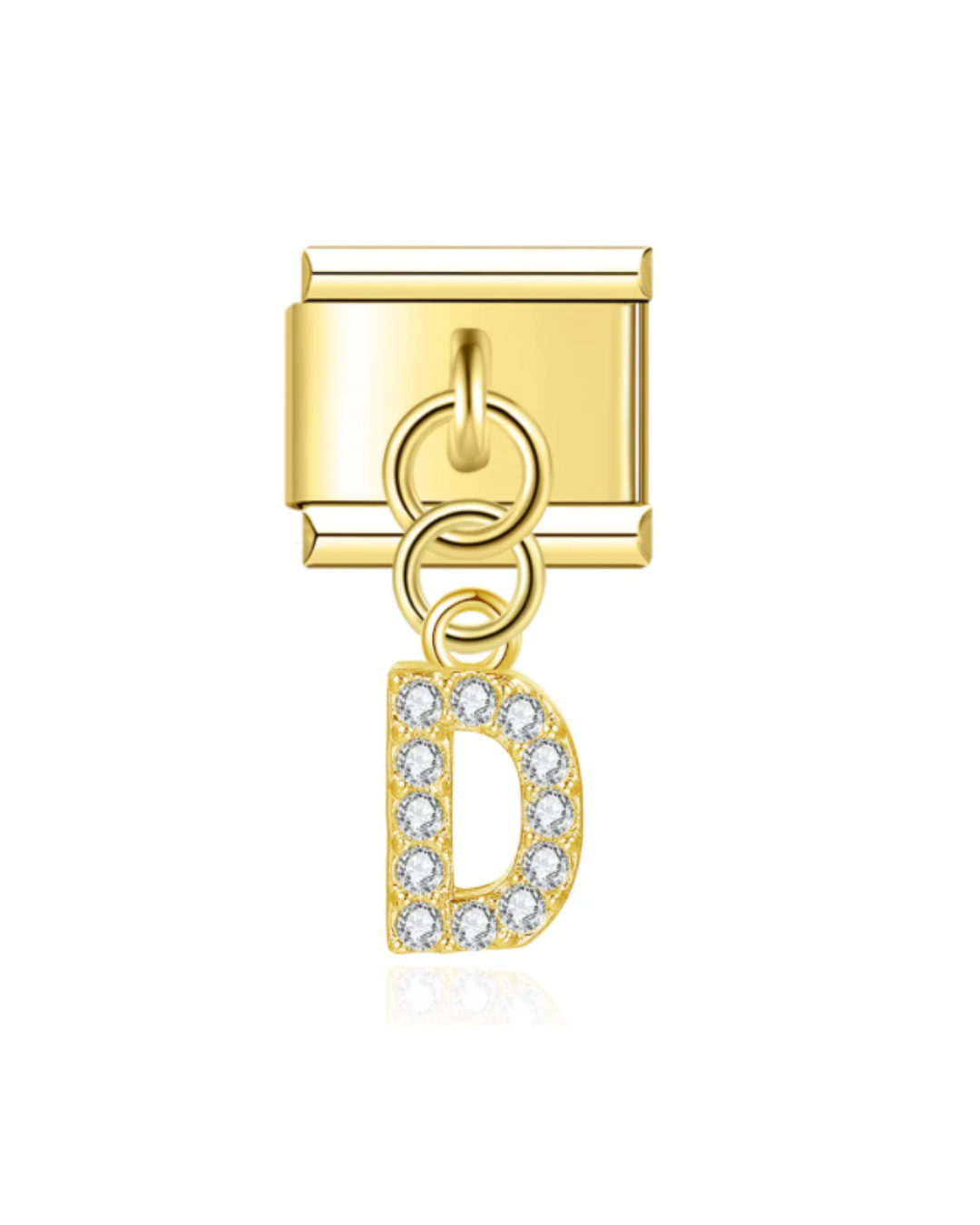 Colgante letras circonia golden