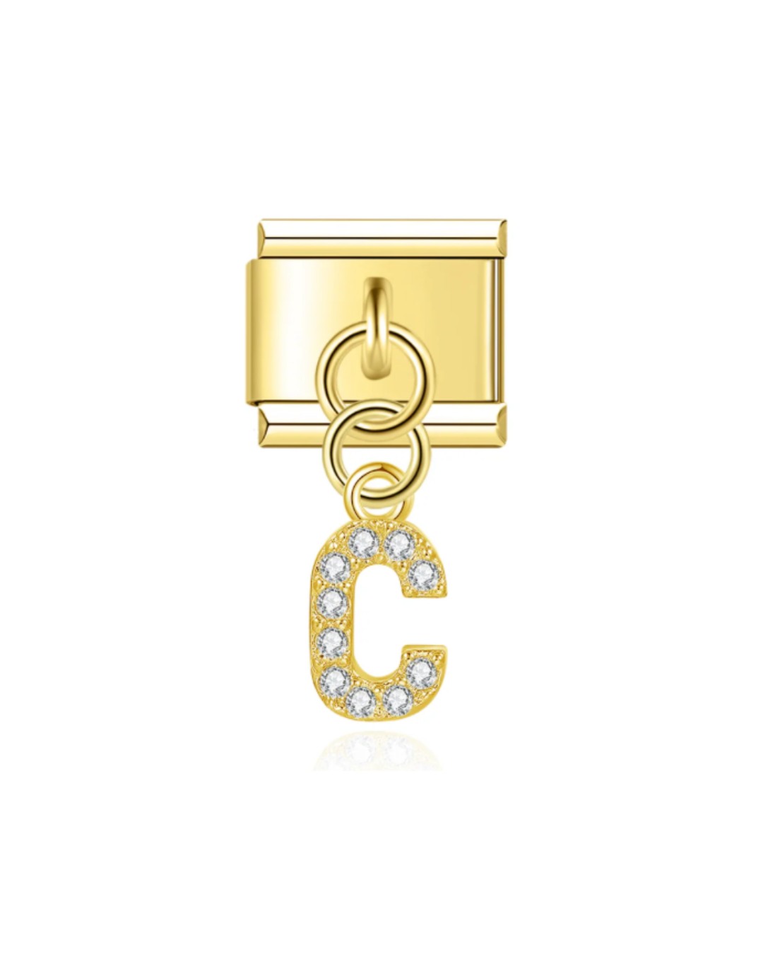 Colgante letras circonia golden