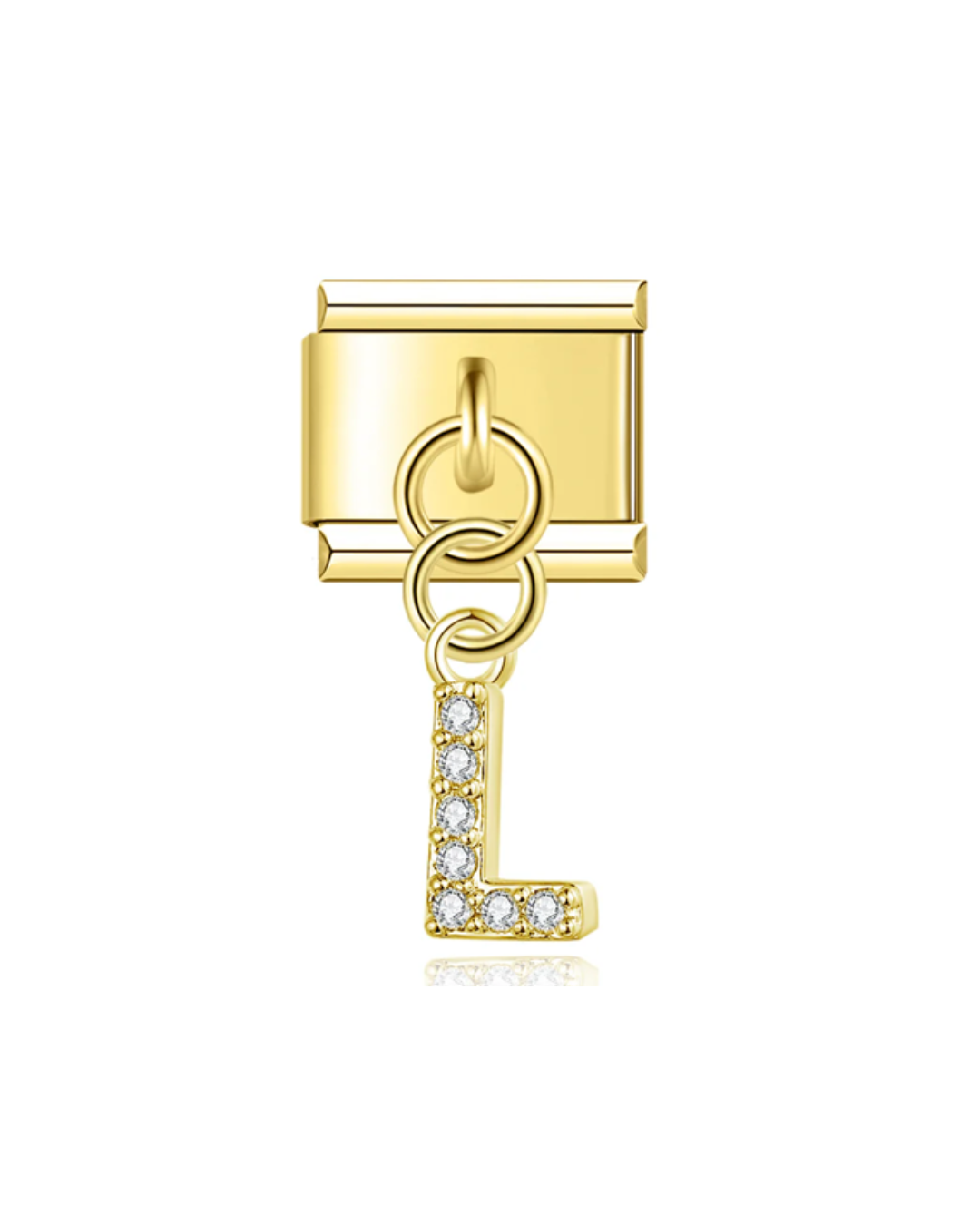 Colgante letras circonia golden