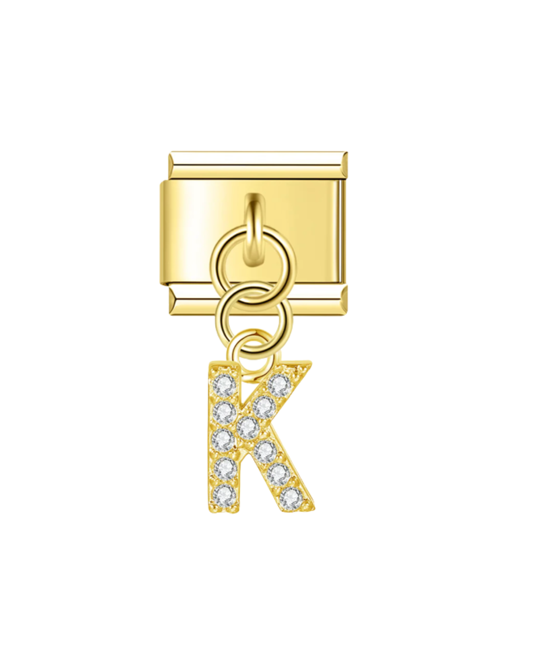Colgante letras circonia golden