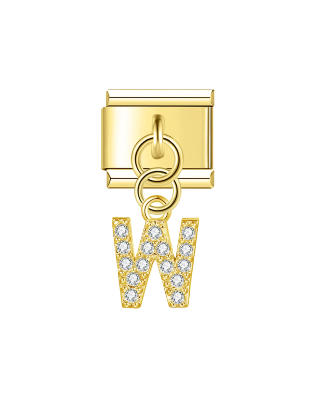 Colgante letras circonia golden