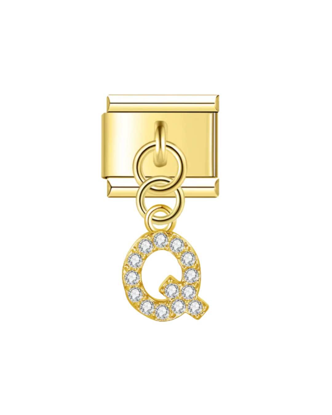 Colgante letras circonia golden