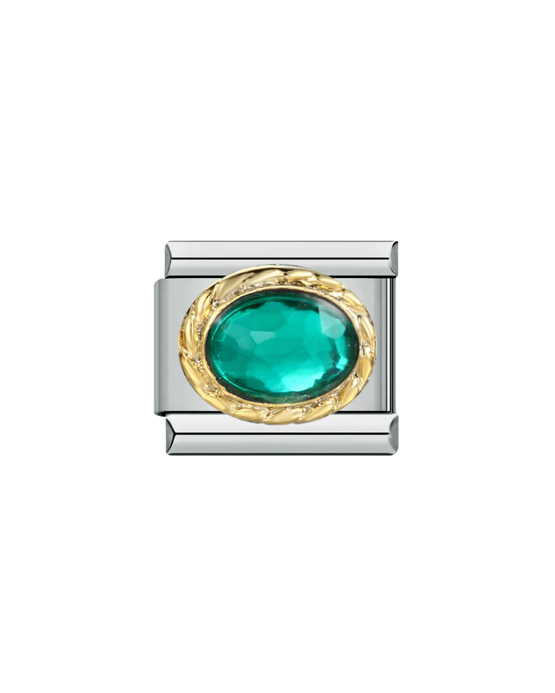 Green stone charm