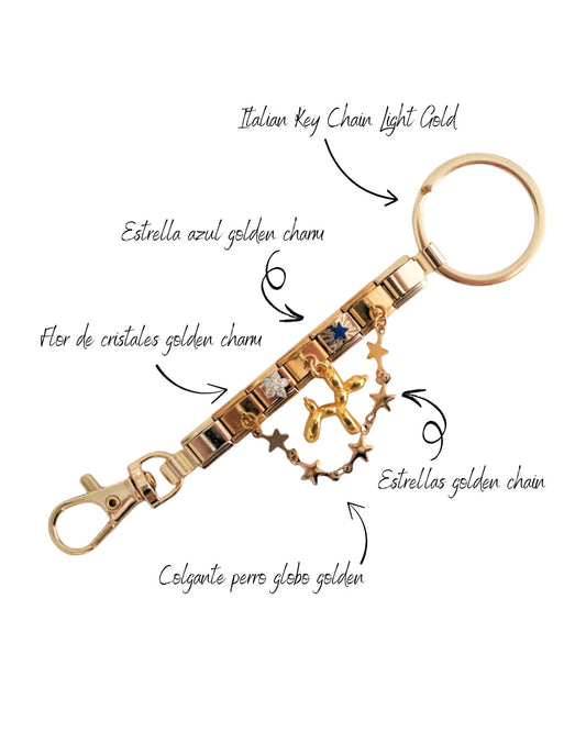 Italian Key Chain Light Gold