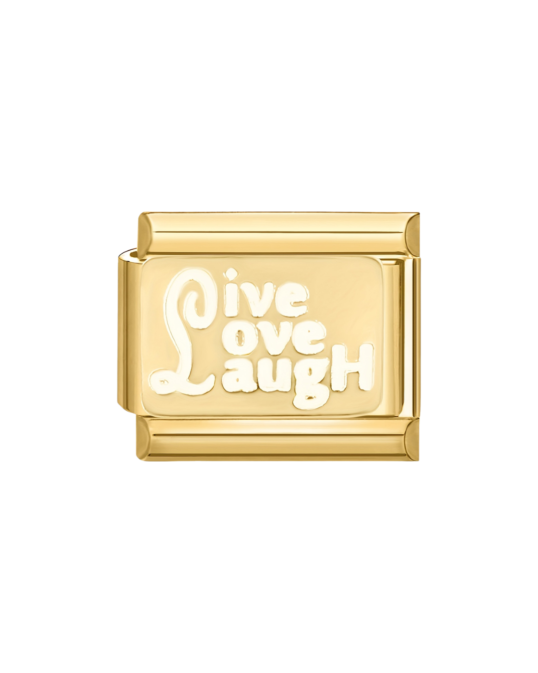 Live, love, laugh golden charm