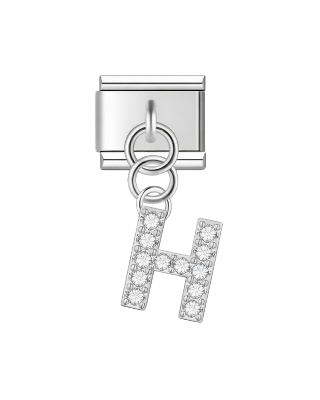 Colgante letras circonia silver