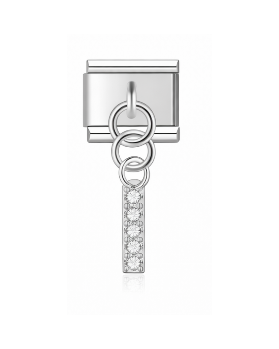 Colgante letras circonia silver