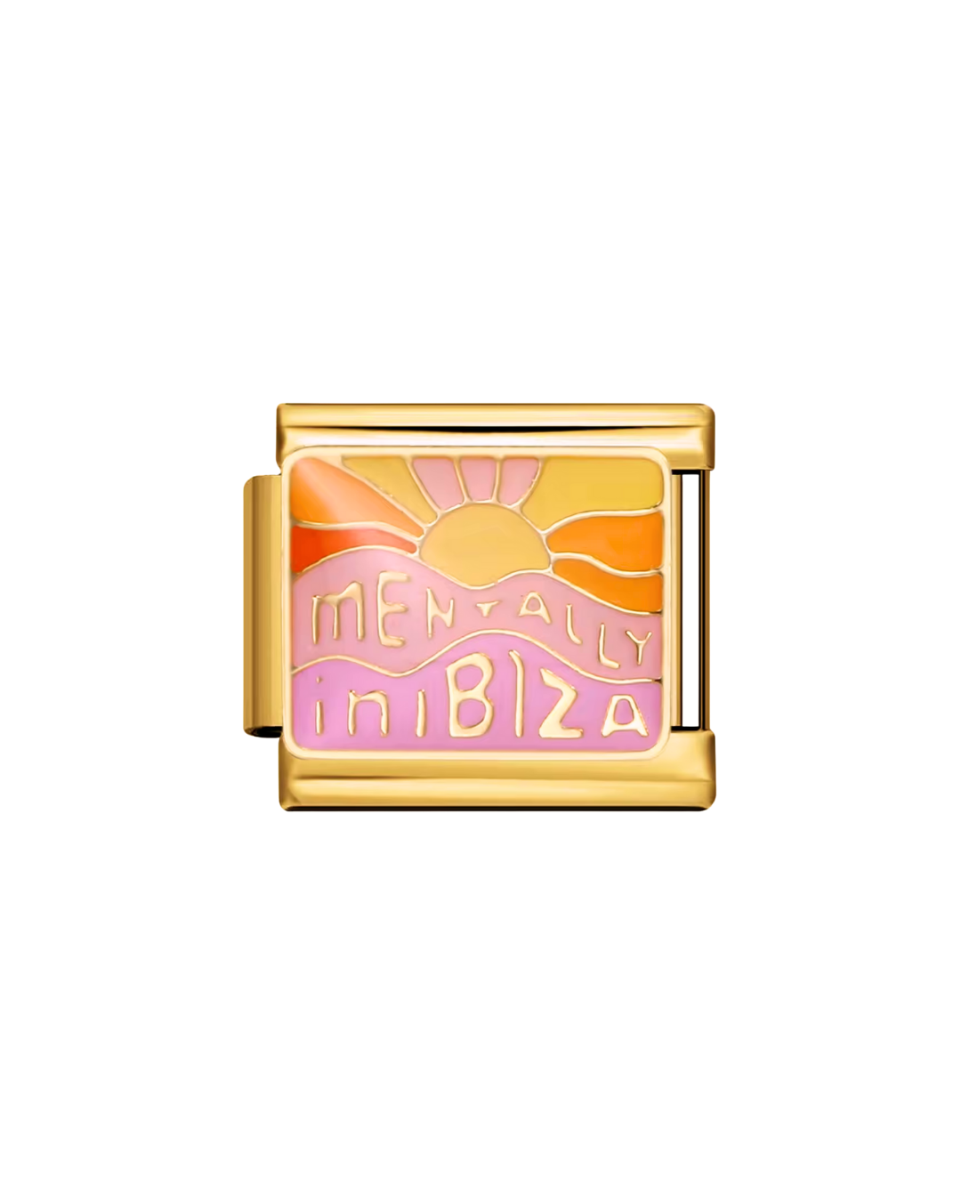 Pink Ibiza golden charm