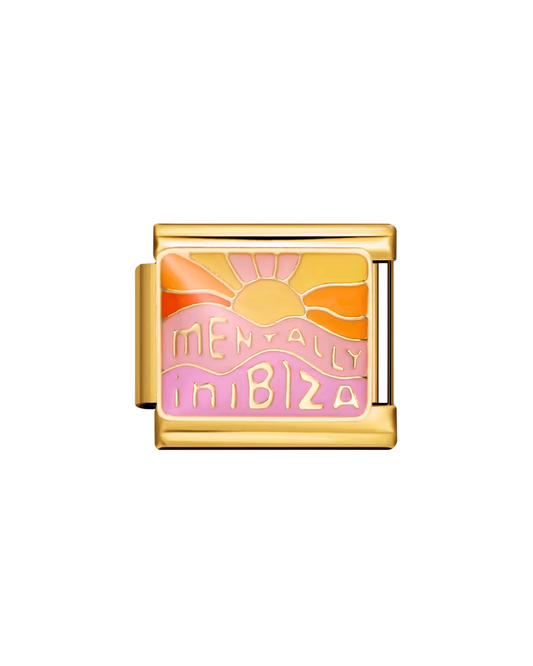 Pink Ibiza golden charm