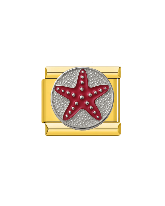 Estrella de mar pink golden charm