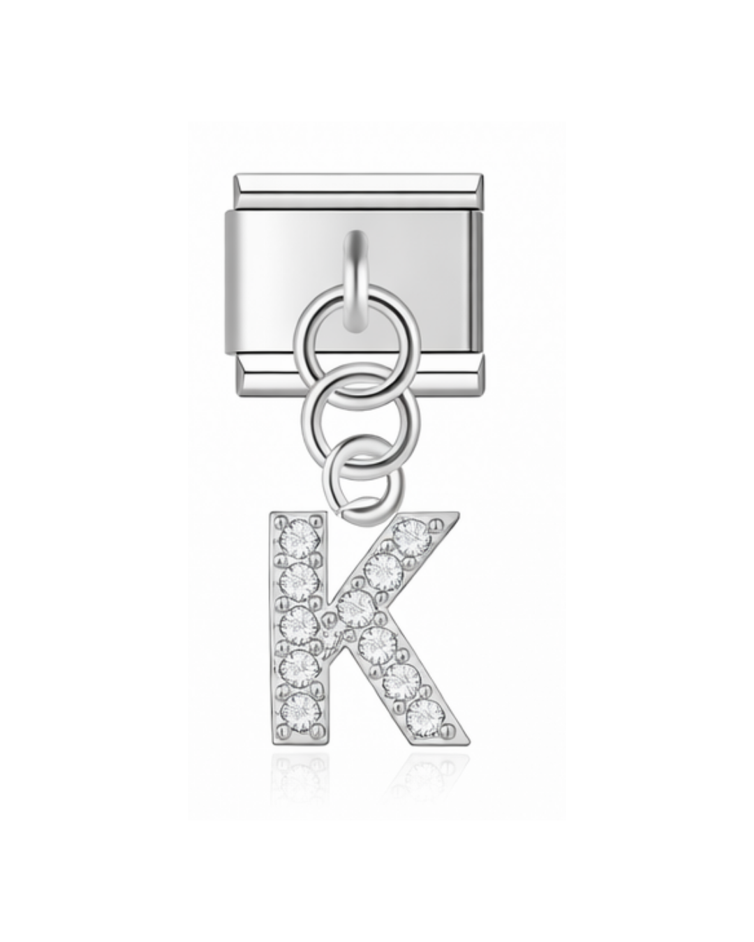 Colgante letras circonia silver