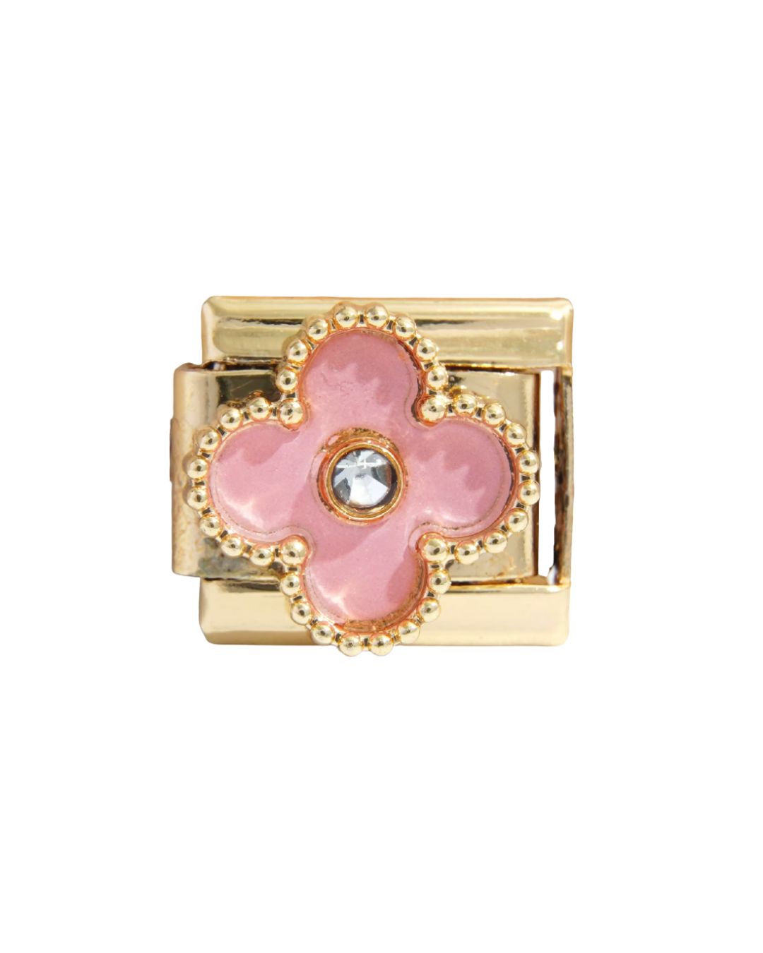 Trébol pink golden charm