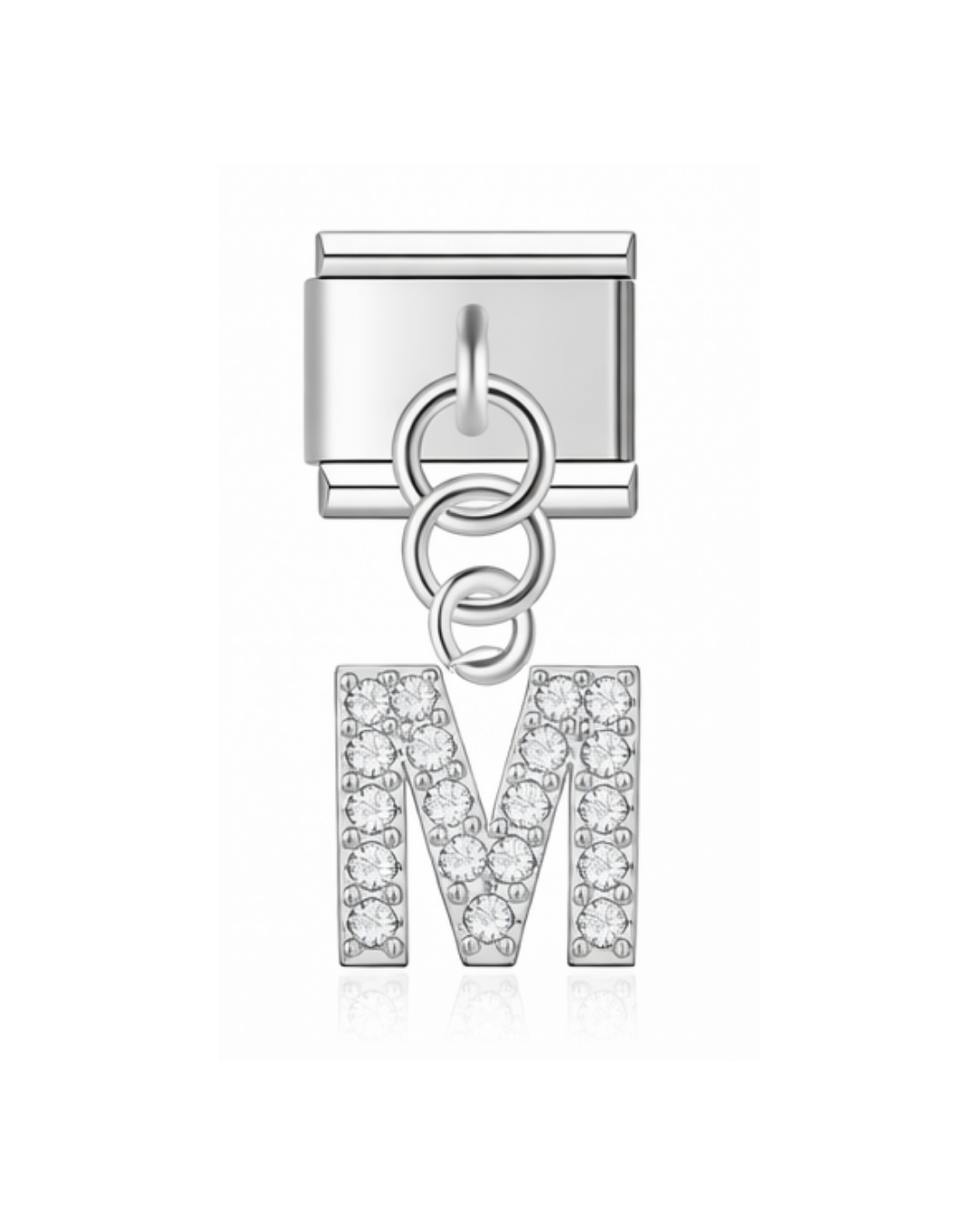 Colgante letras circonia silver