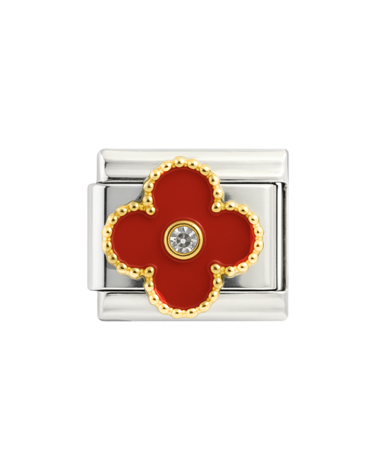 Trébol rojo charm
