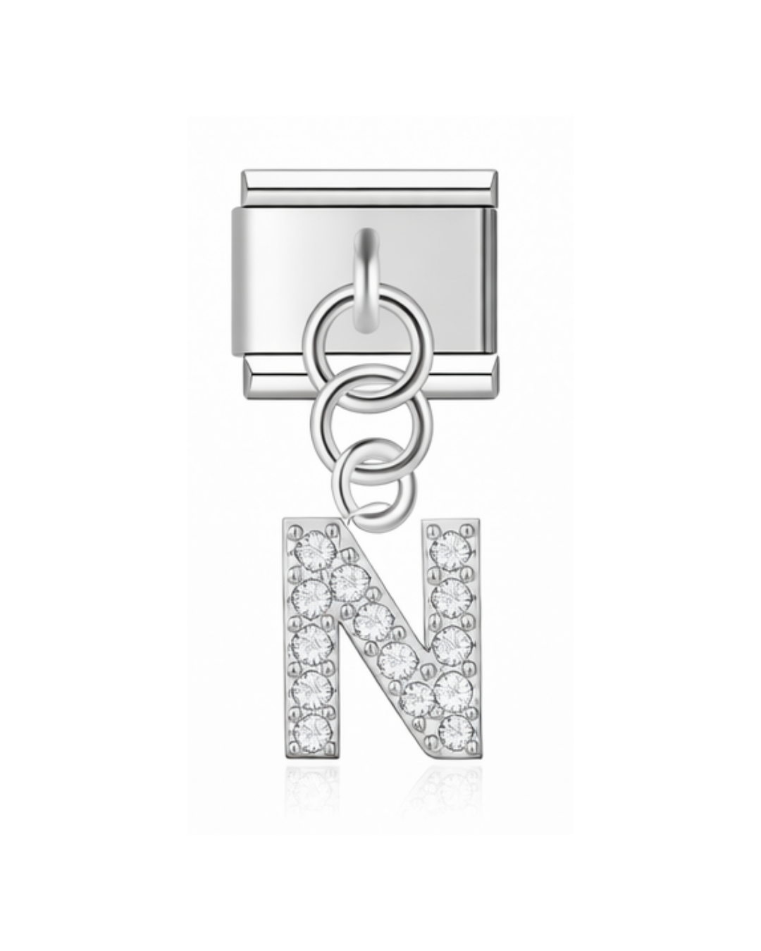 Colgante letras circonia silver