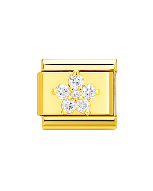 Flor de cristales golden charm