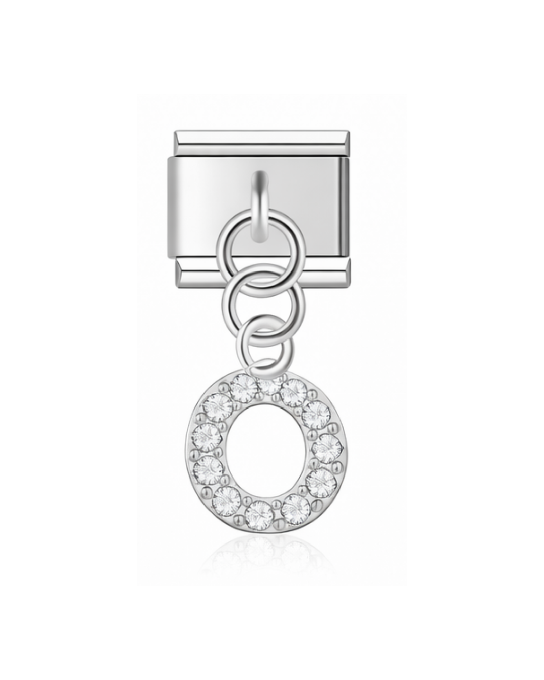 Colgante letras circonia silver