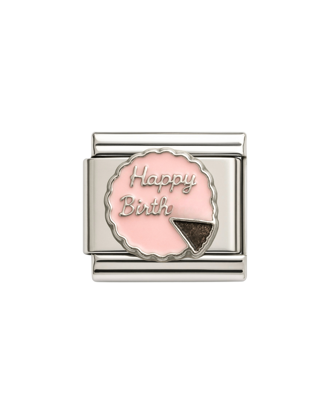 Pink Birthday cake charm
