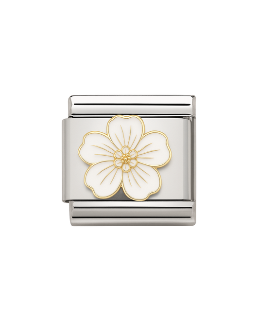 Hibiscus white flower charm