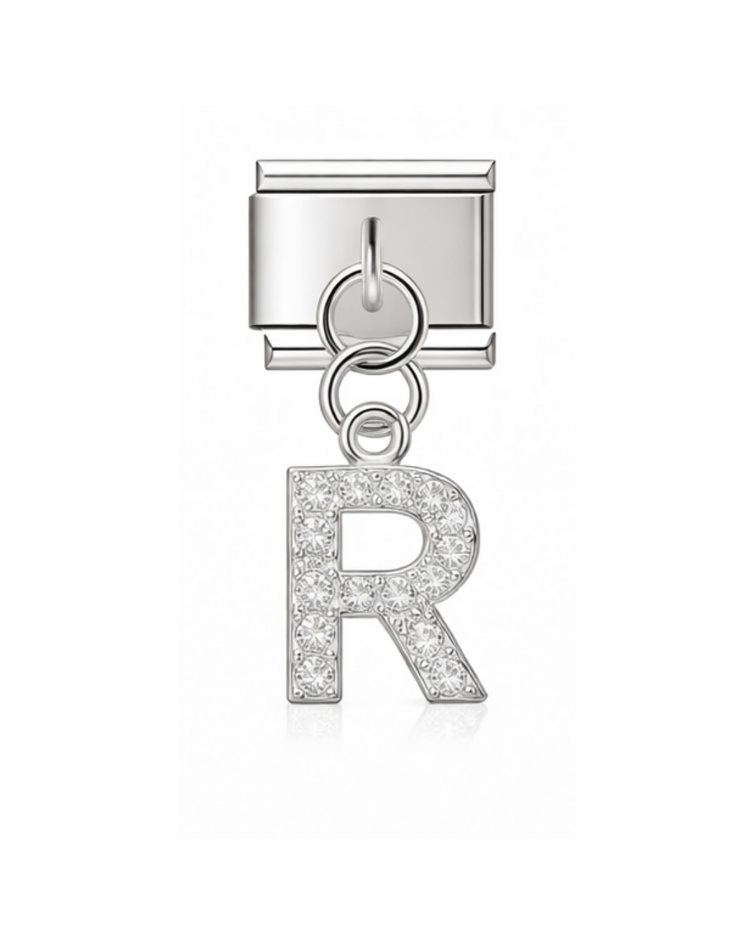 Colgante letras circonia silver
