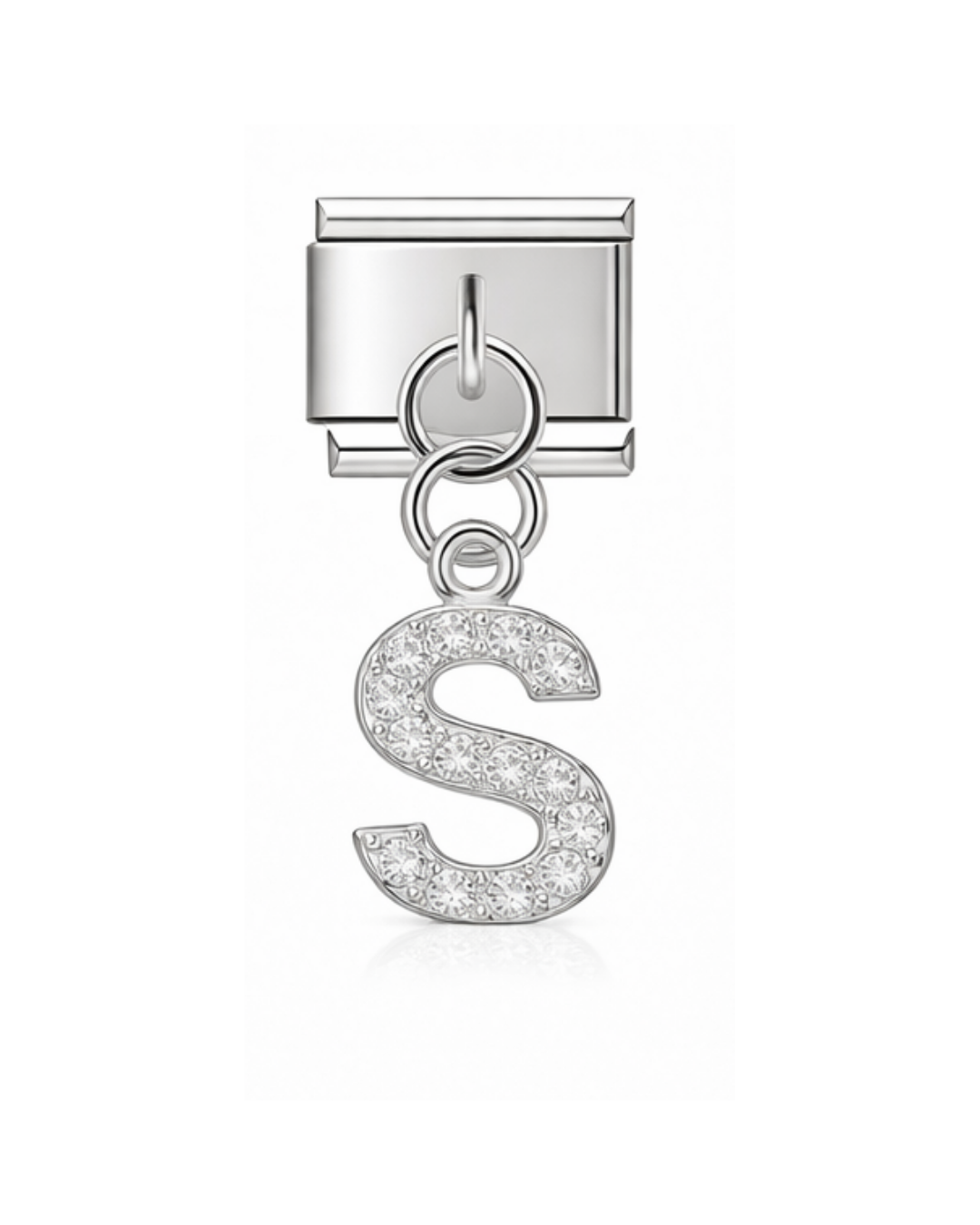 Colgante letras circonia silver