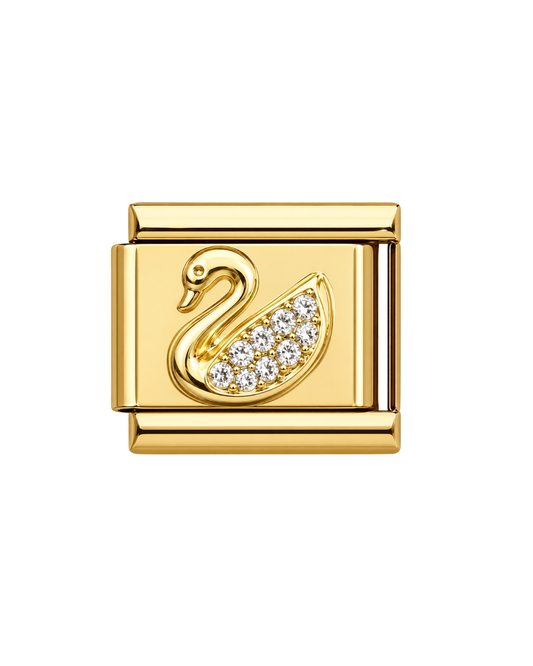 Swan golden charm