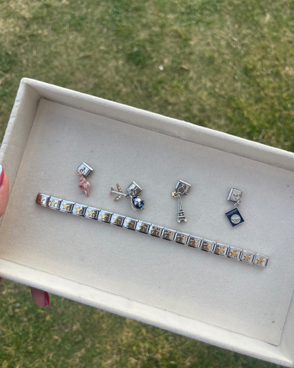 Brazalete estrellas silver & gold