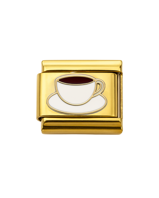 Coffee cup golden charm