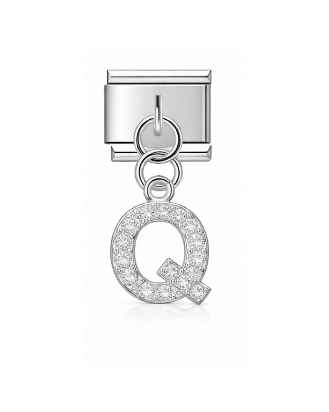 Colgante letras circonia silver