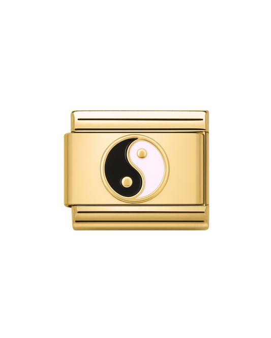 Ying & yang golden charm