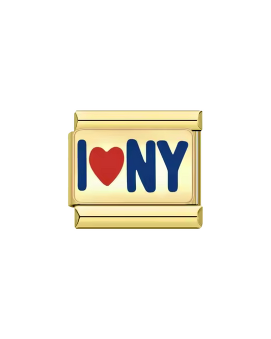 I love New York golden charm