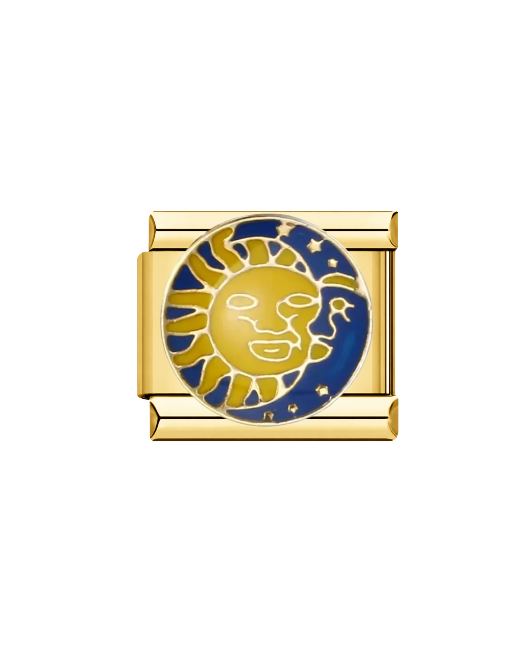 Sun & moon golden charm