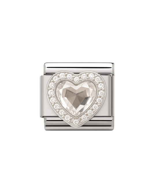White heart charm