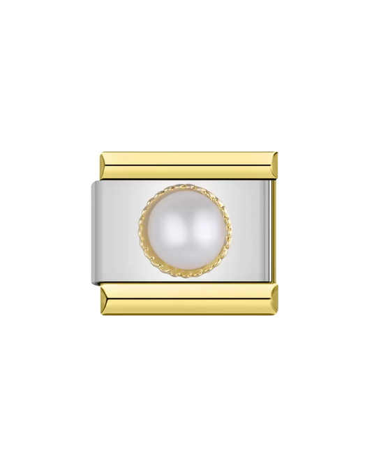Perla silver & gold charm