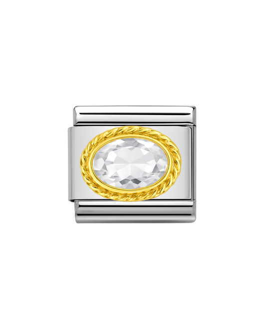 White stone charm
