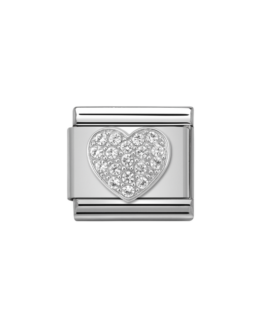 Silver heart charm