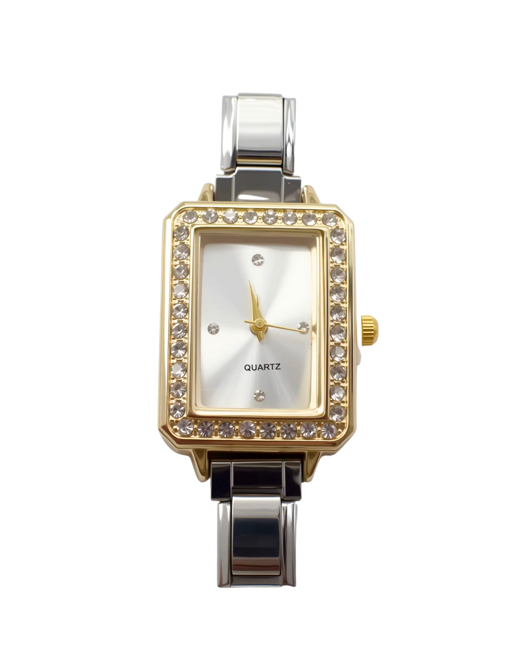Italian Watch Square Silver & Gold