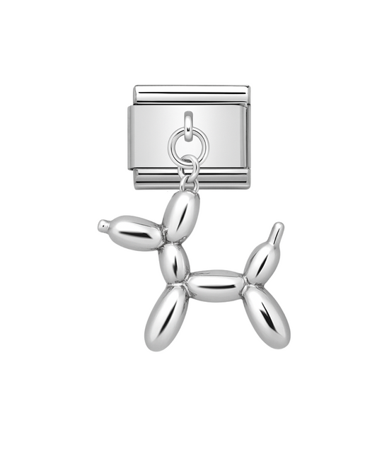 Colgante perro globo silver