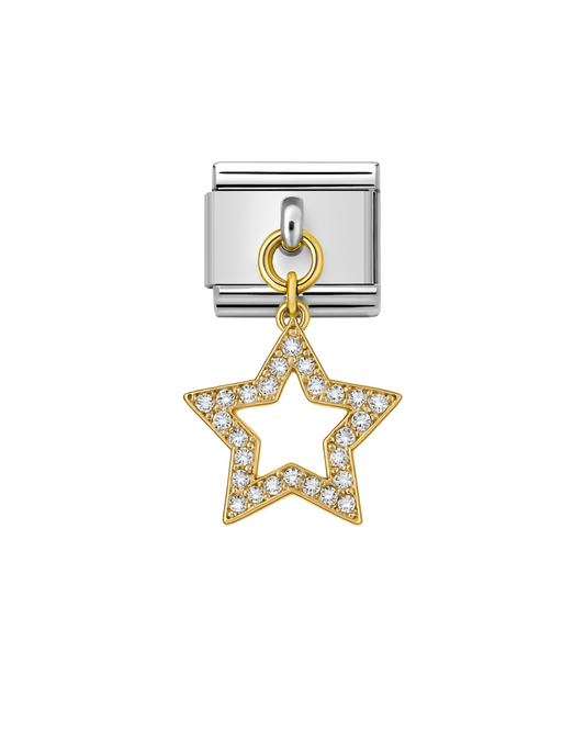 Colgante estrella silver & gold