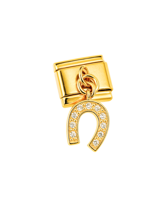 Colgante herradura golden