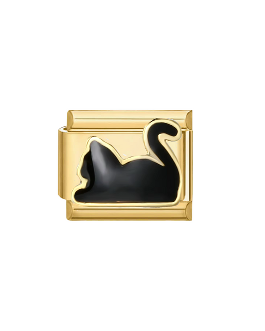 Gatito negro golden charm